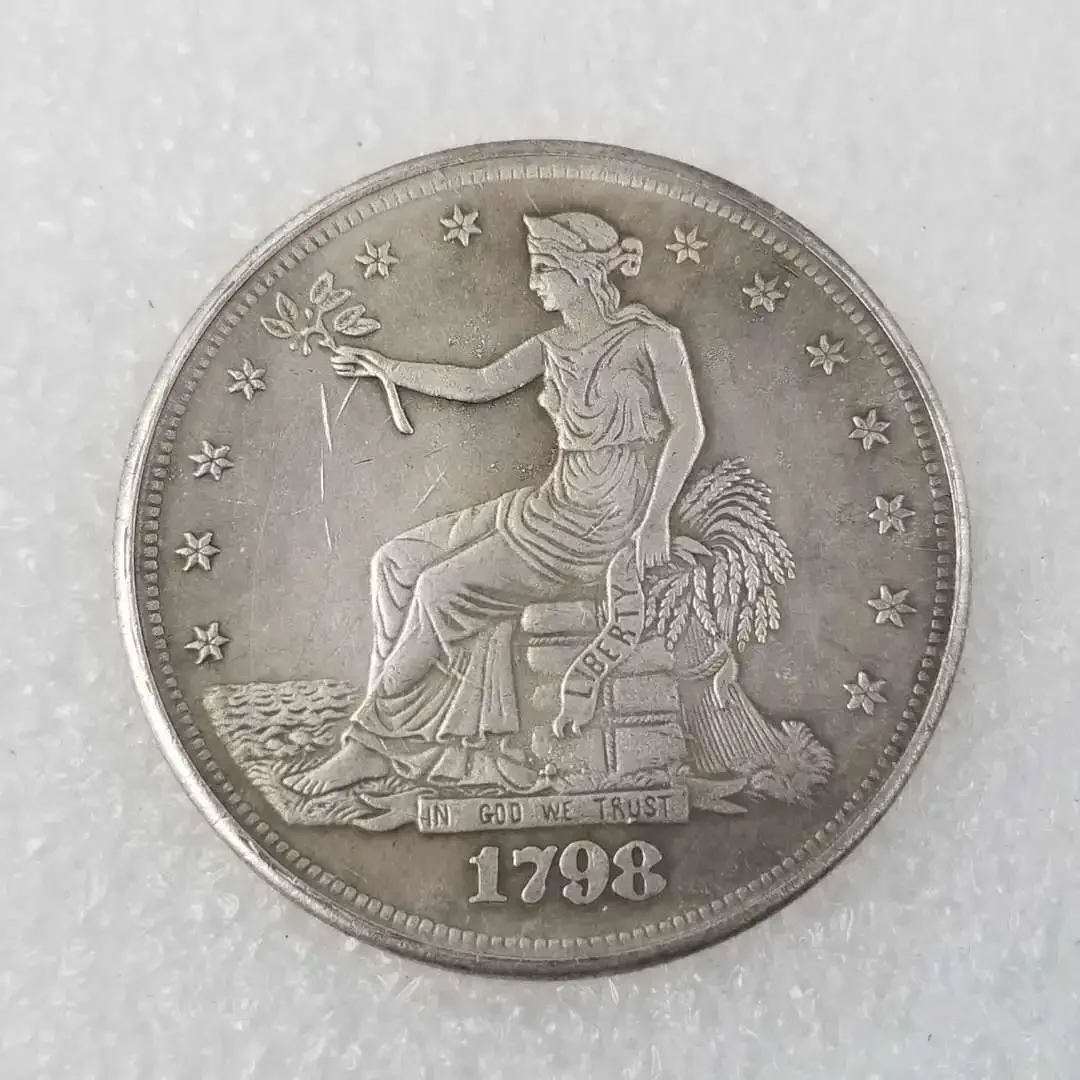 1pc Replica handicrafts American S sit on the flower foreign commemorative coins antique silver dollars