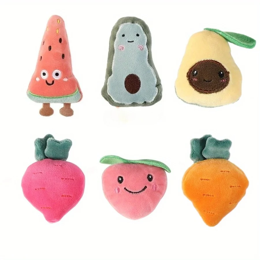 

Plush Cat Toys Interactive Kicker Teeth Grinding Fruit Shaped Pet Toy for Kittens
