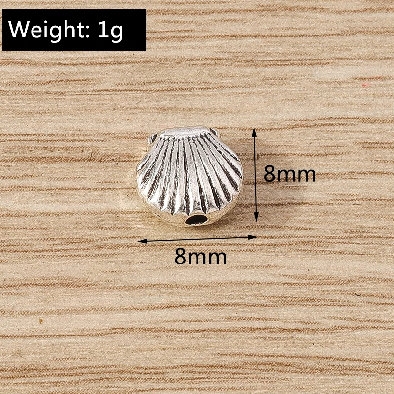 20 Stück süße Meerjungfrau Life Charms Legierung Schildkröte Seestern Fisch Muschel kleines Loch lose Distanzperlen für Schmuckherstellung DIY Handwerk Geschenk – Detail 11