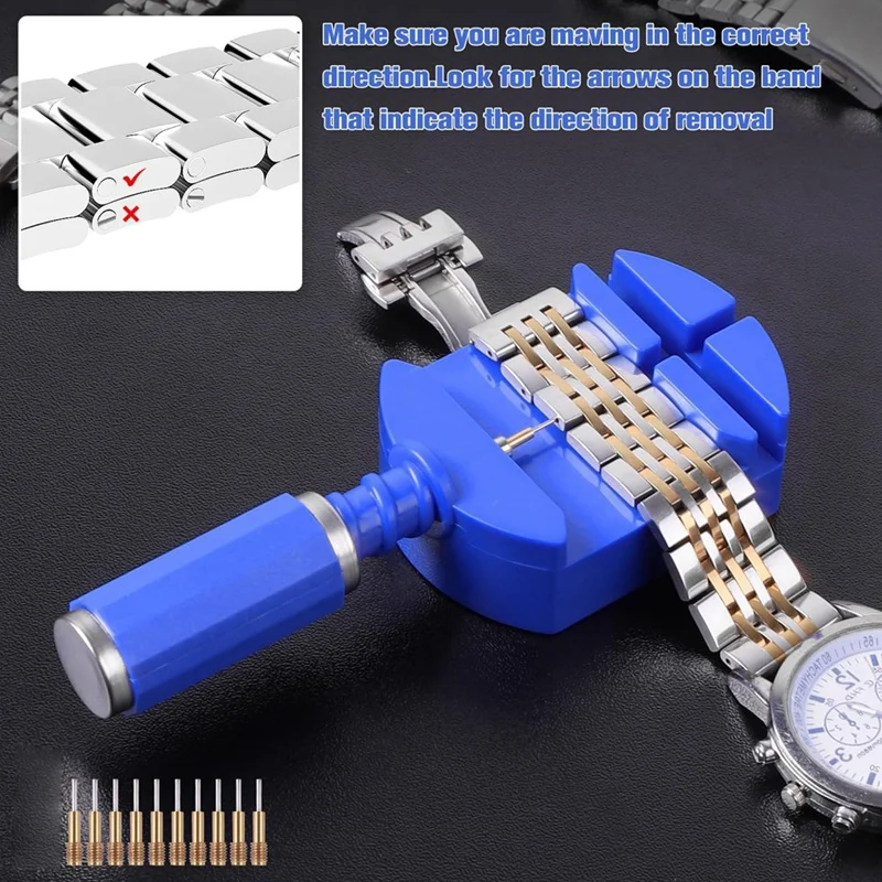 Watch Link Removal Tool Kit, Watch Band Sizing Tool Kit For Watch Bracelet Adjustment, Watch Pin Removal Tool Durable