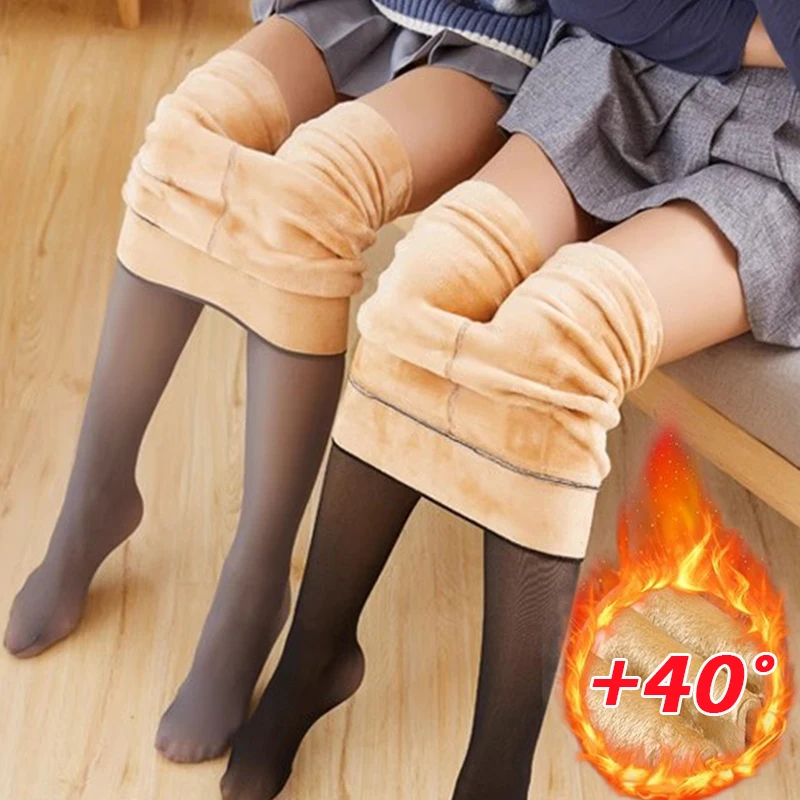 

Зимние теплые колготки-леггинсы для женщин из овечьего кашемира с высокой талией, эффектом подтяжки ягодиц, эластичные, плюшевые, сексуальные, полупрозрачные, шерстяные, в виде чулок-брюк