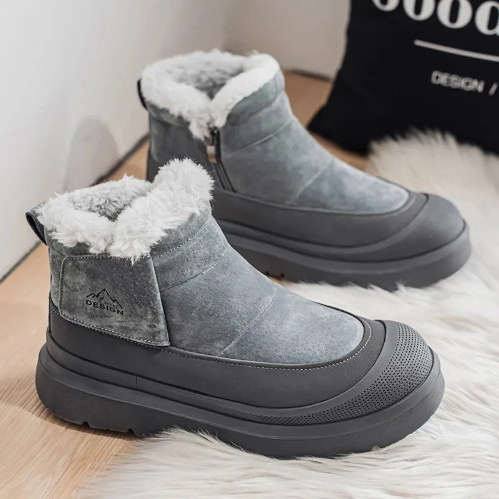 جديد المرأة الشتاء الفراء الأحذية الجلدية الدافئة والرياح نمط أحذية نسائية ملابس عصرية ، في الهواء الطلق عدم الانزلاق وحيد #3