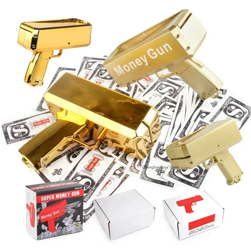 Shoot Money Gun Toy Party Banknote Pistol Paper Money Shooter Machine Funny Game Gift Party Supply festival Kids gifts Toys