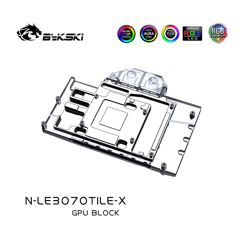 Bykski N-LE3070TILE-X GPU Water Block Use for  Leadtek RTX3070Ti LIFE ES Graphics Card /Full Coverage /Copper Radiator Block