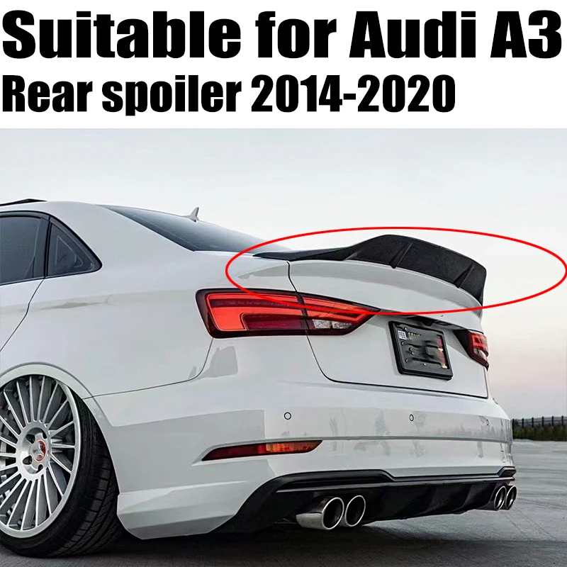 

Rear Trunk Spoiler For Audi A3 Sedan S3 8V 2014 2015 2016 2017 2018 2019 2020 Spoiler Lip Car Rear Roof Spoiler Splitter Wing