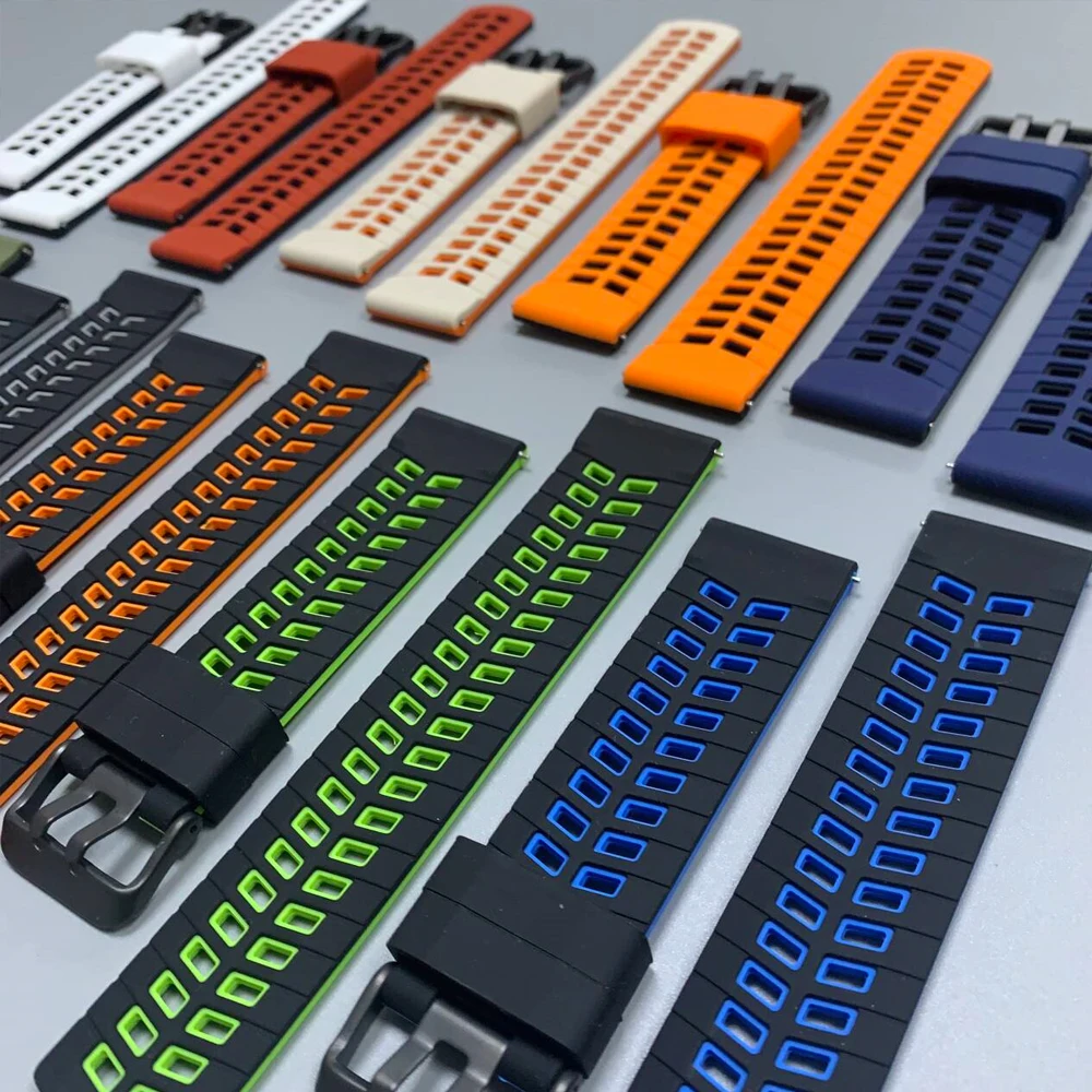 For SUUNTO RACE S 22mm Silicone Smartwatch Strap For SUUNTO 9 Peak DLC/PRO VERTICAL OCEAN RUN RACE S Sports Breathable Wristband