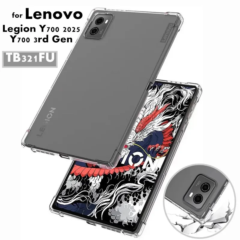 

for Lenovo Legion Y700 2025 TB321FU TPU Silicon Soft Shell Airbags Cover for Lenovo Y700 3rd Gen 8.8 inch TB321FU