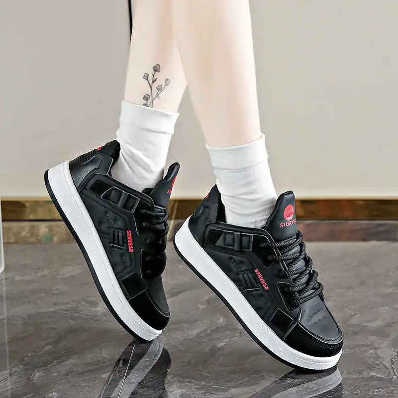 

Big Sole Laced Womans Black Female Sneakers Golf China Shoes Sale Sport Newest Runings New In Tines Shors High Grade