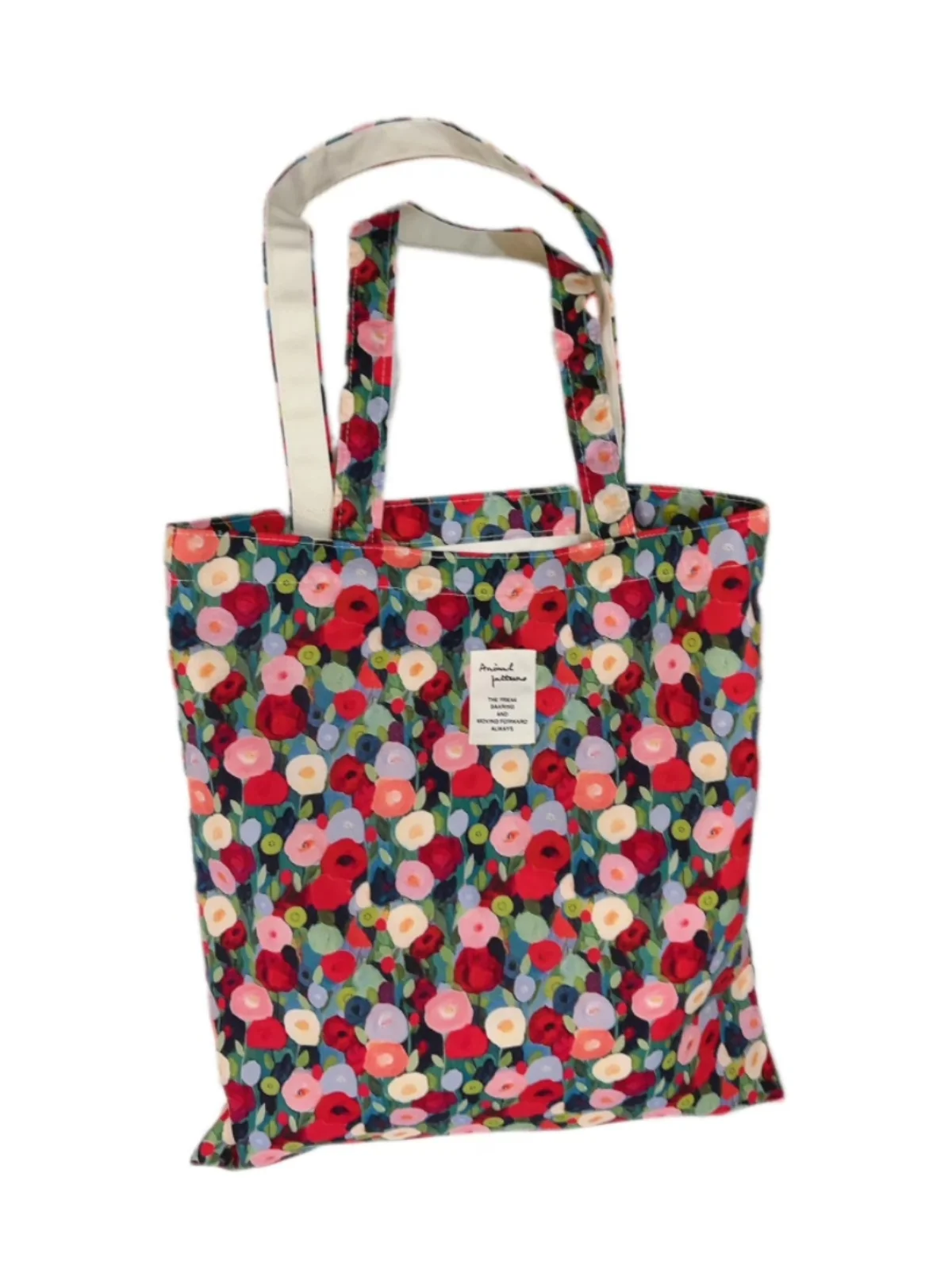 

Korean Sle Floral Cotton Canvas oulder Bag Artistic Tote Bag Versatile Lazy Sle Women's Bag Small Size Daily Use
