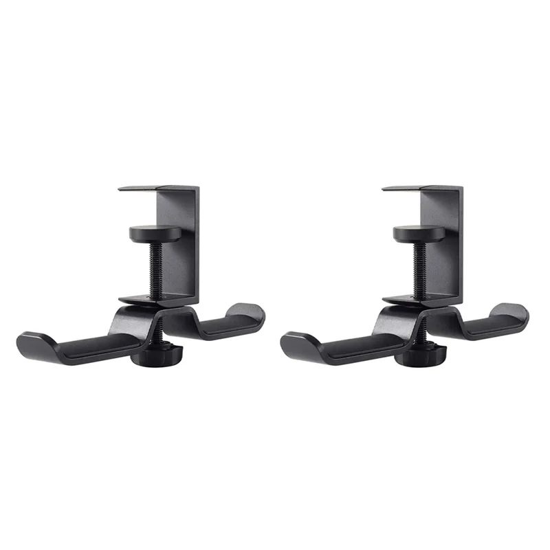 ABGI-2X Supporto per cuffie doppio sotto la scrivania, Gancio per cuffie da scrivania universale per giochi per PC, rotazione a 360 gradi, supporto per auricolari