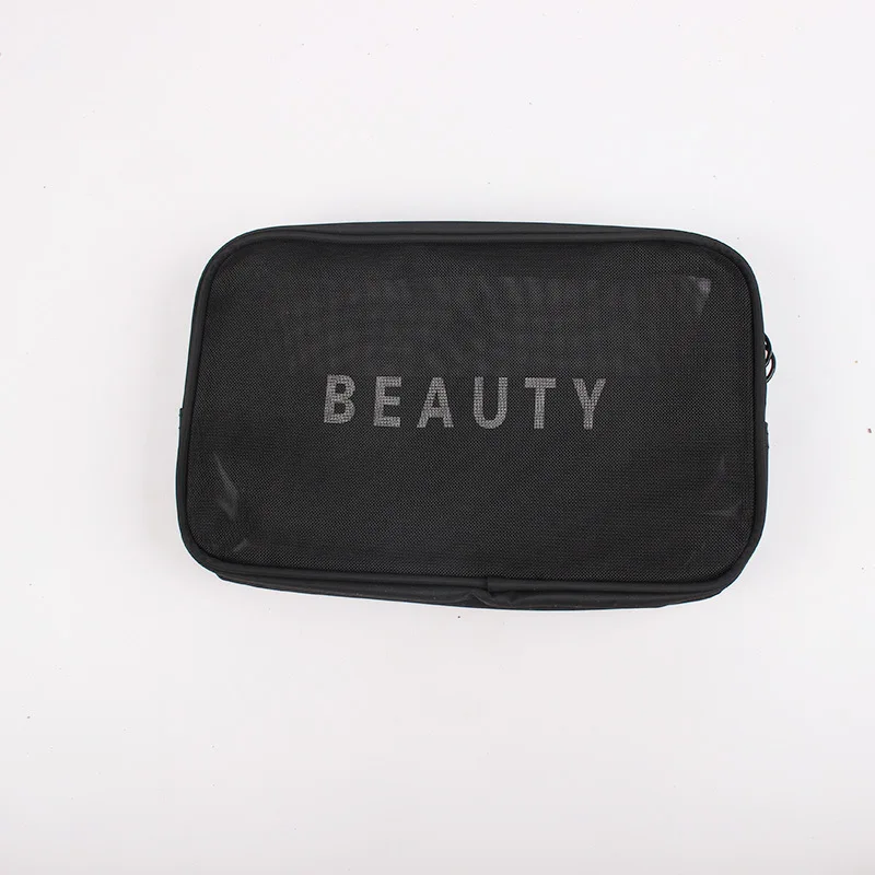 

Black Makeup Bags Small Large Mesh Transparent Cosmetic Bag Organizer for Cosmetics Storage Pencil Cases Neceser Pouch