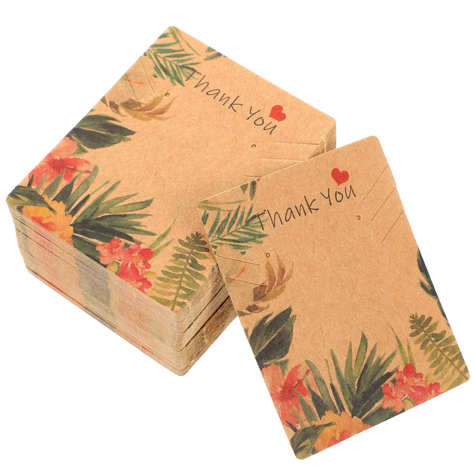 

100 Pcs Decorative Earring Packaging Card Jewelry Display Manual Paper Travel