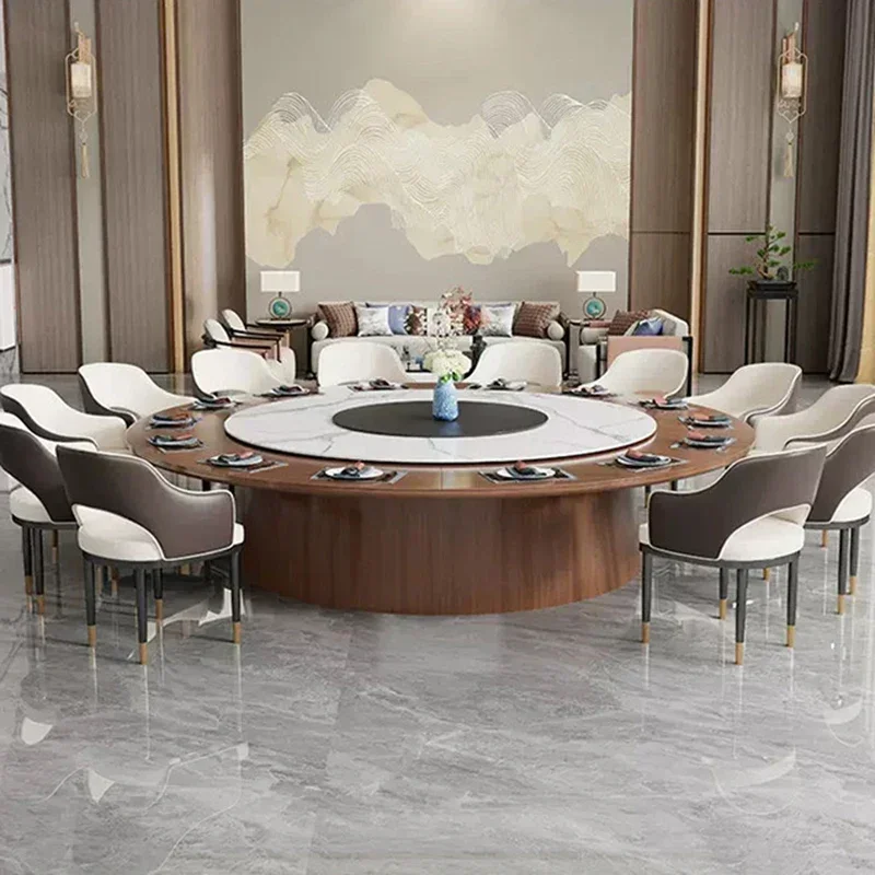 Round Wooden Dining Table Corner Console Restaurant Console Dining Table Dressing Complete Mesa Para Cocina Modern Furniture