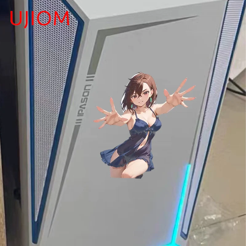UJIOM لمومو Ayase أنيمي ملصقات جدار هنتاي فتاة موقف الكتابة على الجدران الشارات مقاوم للماء الكمبيوتر الثلاجة الديكور #4