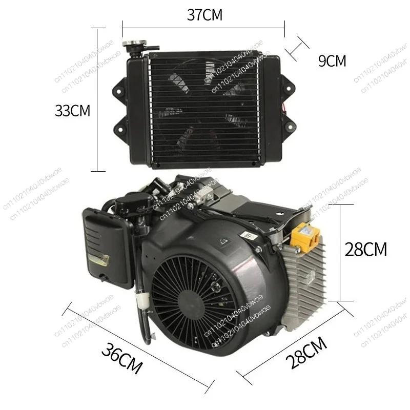3KW Electric Vehicle Range Extender Low Noise Generator For Four Wheeler  Portable Generator DC 48V 60V 72V