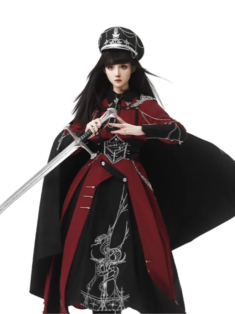 

A red long-sleeved dress with elegant and stylish design