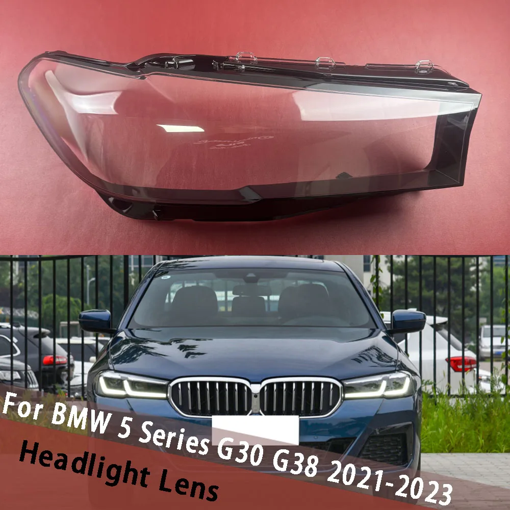 

For BMW 5 Series G30 G38 520 525 530 540 2021 2022 2023 Headlight Shell Lamp Shade Transparent Headlamp Cover Plexiglass Replace