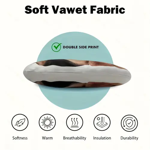 Customized Pet Photo Plush Pillow with Double-Sided Design, Featuring Soft and Cute Animal Pattern with Facial Image for Birthda - Image 2