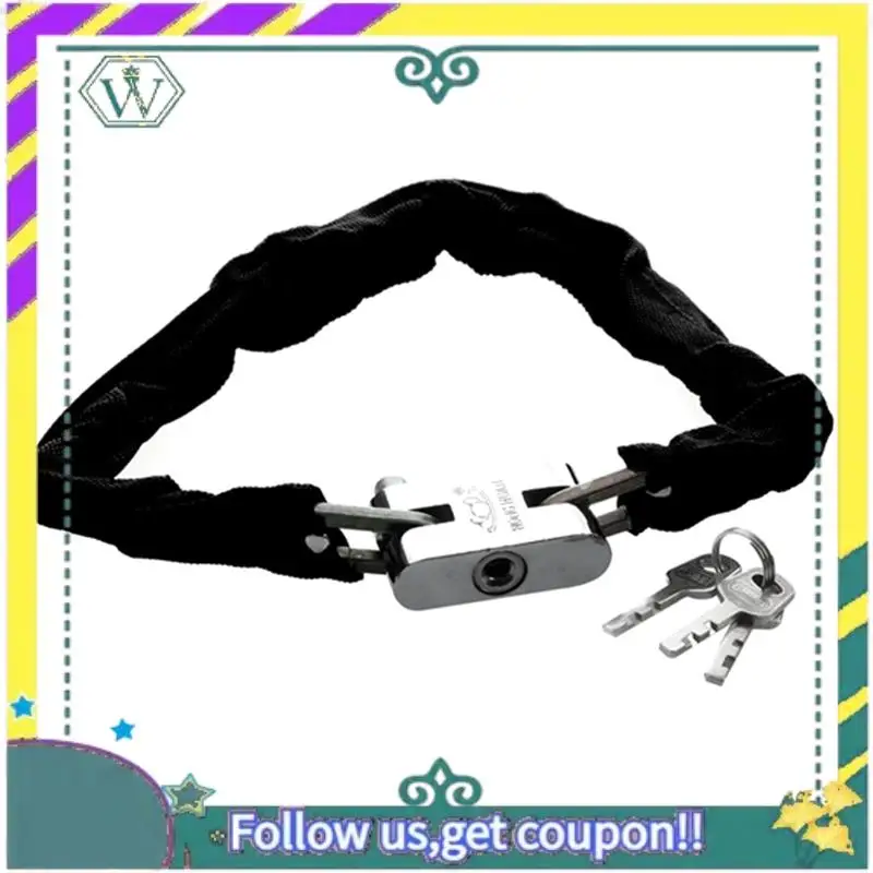 Upgraded Bike Lock 101CM Metal Anti-Theft MTB Road Bike Heavy Duty Safety Lock Motorcycle Padlock Bicycle Chain Lock With Key Du