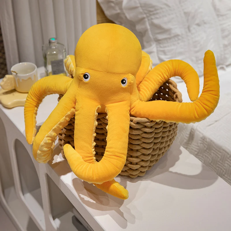 Leuke Octopus Pluche Pop Cartoon Gele Octopus Dier Super Zacht Pluche Pop Kussen Voor Jongens En Meisjes Verjaardagscadeau Appease Pop