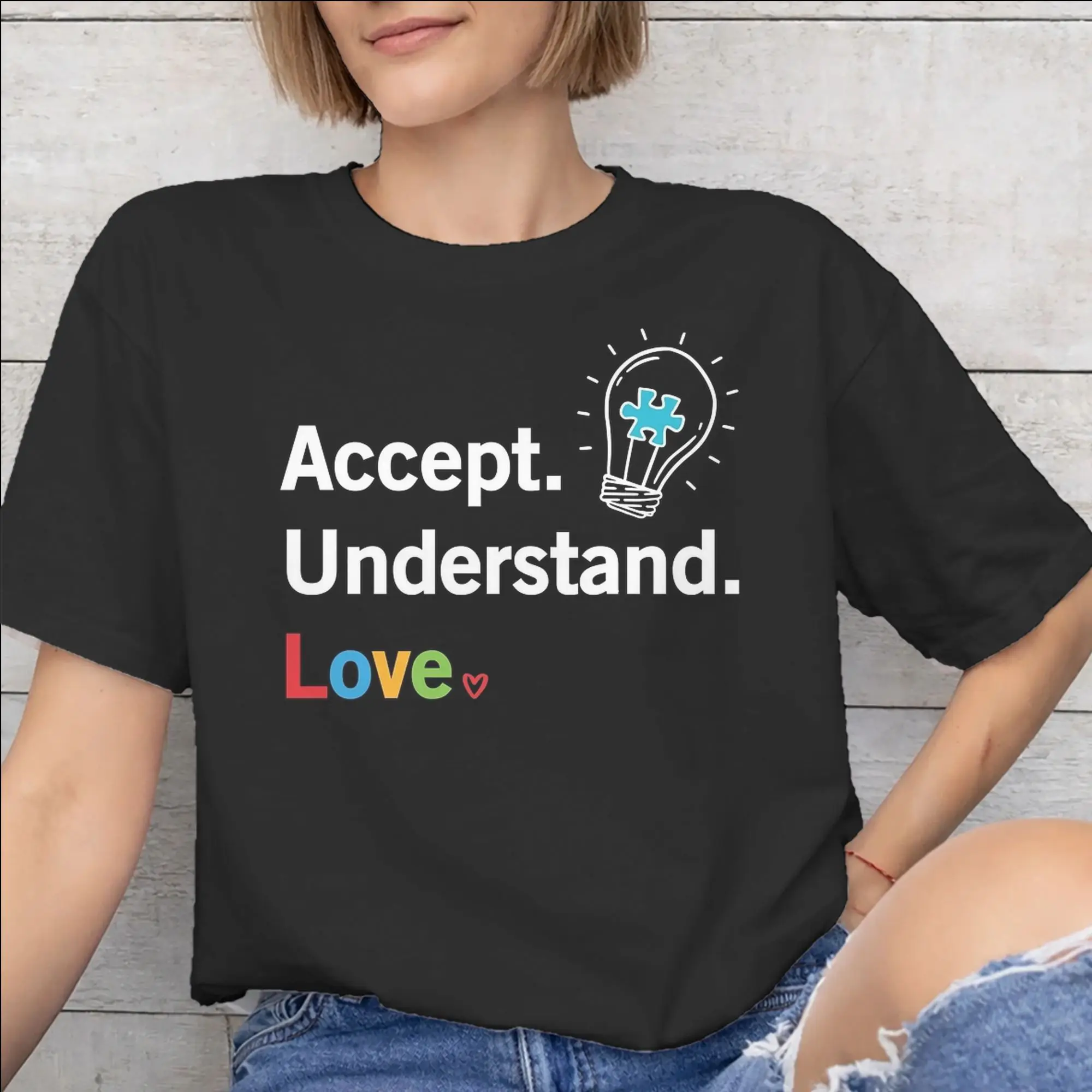 Men Women New Arrival Autism Awareness Respect Love Support   Tee T Shirt Pure Cotton  T-shirts Clothes