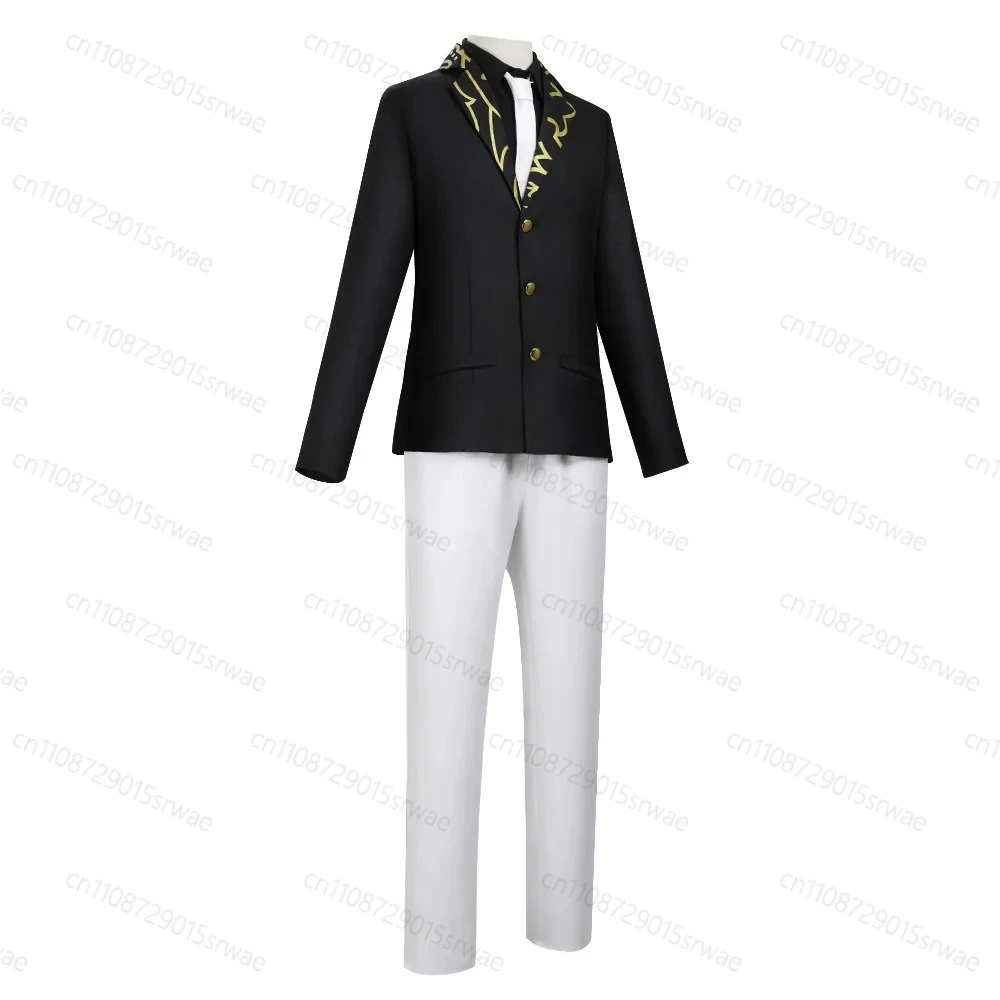 Anime demônio assassino cosplay trajes kibutsuji muzan demônio rei cosplay uniforme chapéu terno festa de halloween roupa para homem