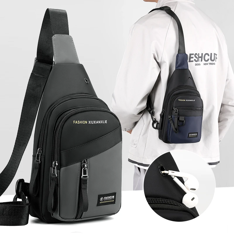 

Men's Multifunctional Chest Bag, Large Capacity, Multiple Pockets, Suitable for Sports, Commuting, Business, Daily Life, Etc