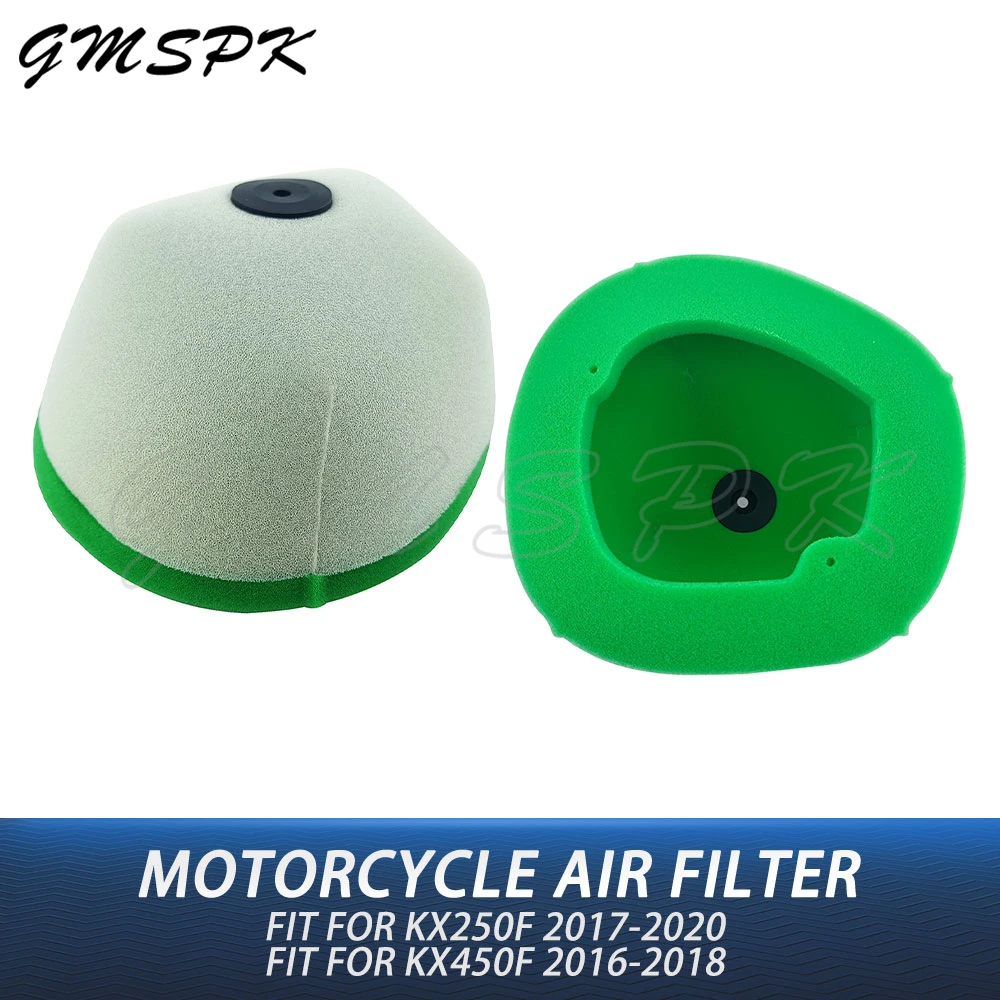 Motorrad-Schaumschwamm-Luftfilterreiniger, passend für Kawasaki KX250 KX250F KX252 2017–2020 KX450/F 2016 2017 2018 KXF 250 450