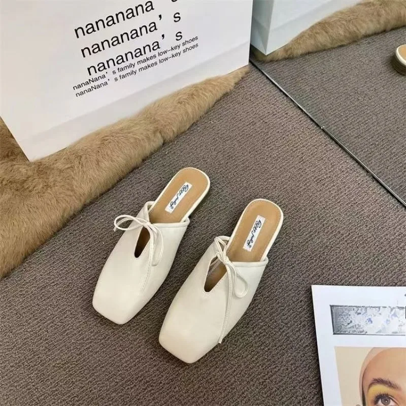 

Baotou Semi-drag Flat Sandals Women's Summer Outside Wear 2026 New Mary Jane Single Shoes