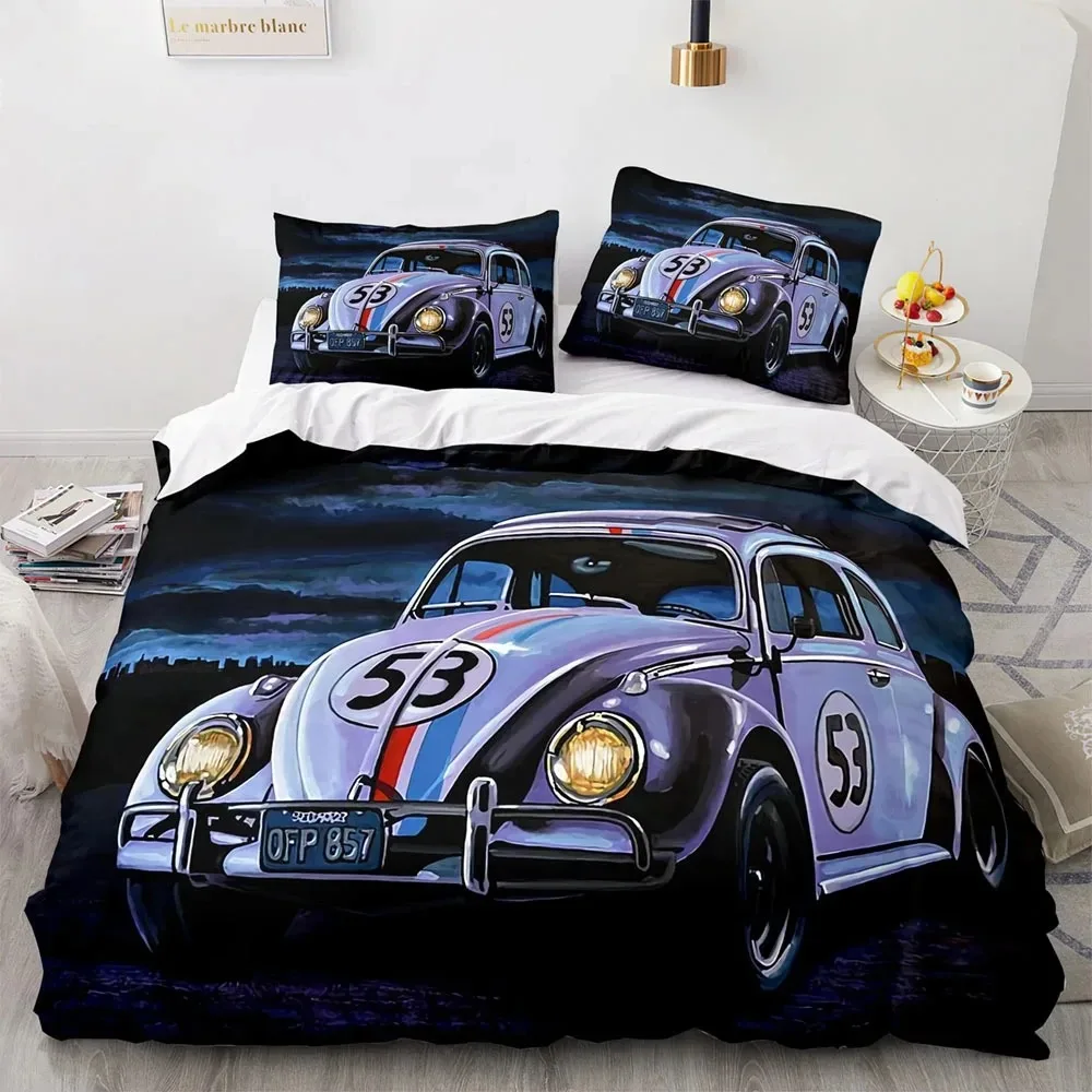 Sports Car Duvet Cover Sets Full Size,3 Piece Race Car Bedding Sets with Pillowcases for Teens Boys 23pcs Polyester Quilt Cover