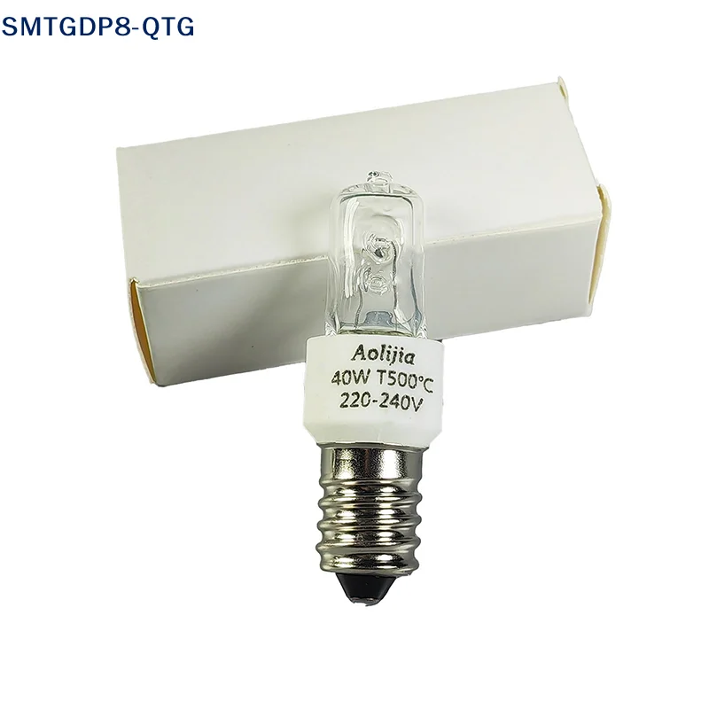 

NEW 1PC 220-240V Safe Halogen Oven Lamp 25W/40W E14 Oven Light Bulb High Temperature 500℃ Resistant Dryer Microwave Light Bulb