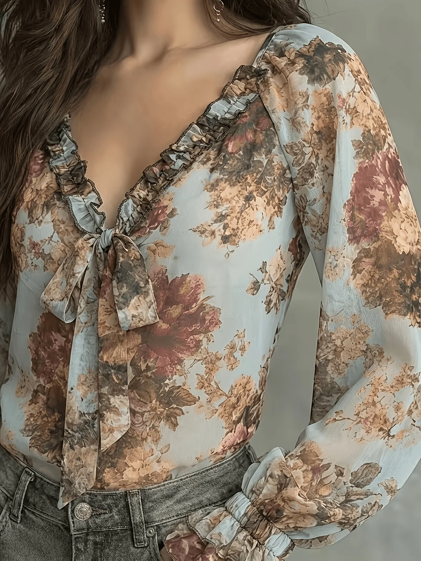 Camicetta in chiffon con stamp - Tie Front Shirt recensione e prezzo