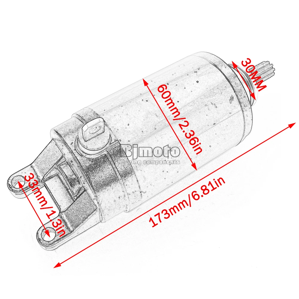 Motorrad-Anlasser für Triumph Daytona 675 675R 2006-2020 T1311111 T1310040 Tiger 800 XCA XR XRT XRX 2018-2020 T1313333 – Detail 8