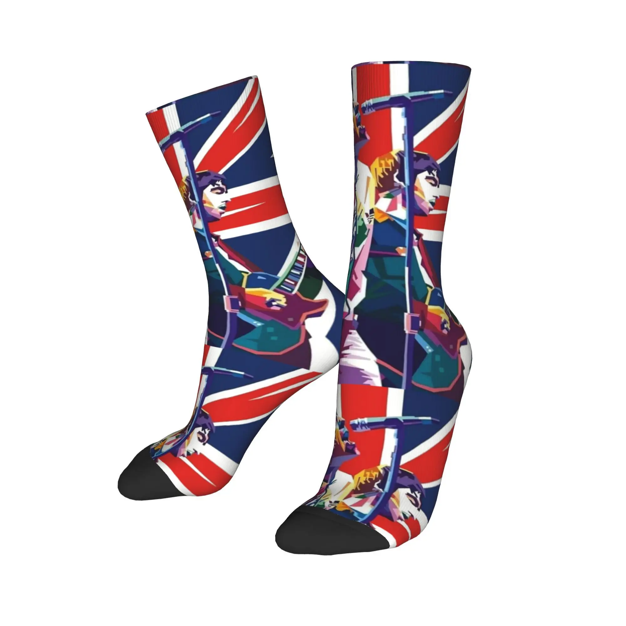 Calzini personalizzati O-Oasises britannici pesanti da uomo e da donna, calzini eleganti stampati in 3D unisex