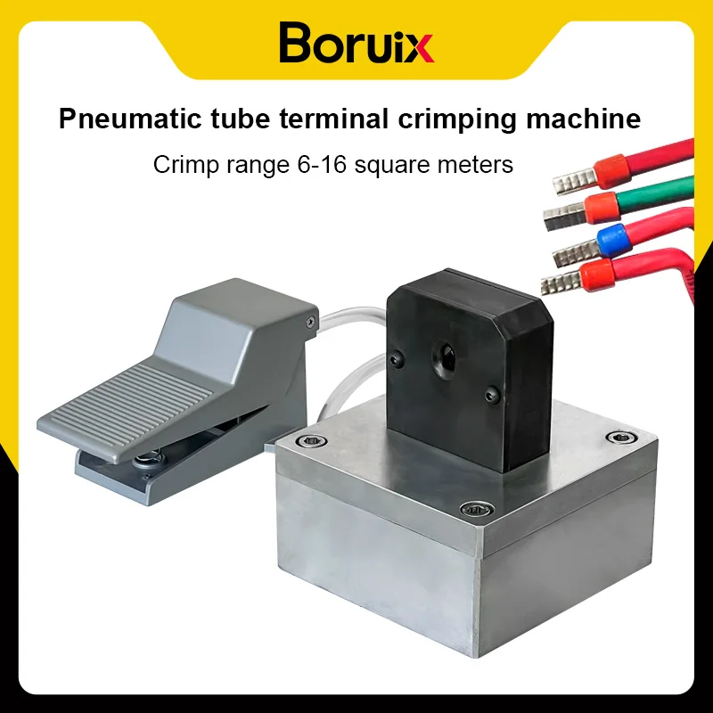 6-16mm² Pneumatic Tube Terminal Crimping Machine Insulated Terminal Cold Crimping Clamp Quadrilateral Crimping Machine