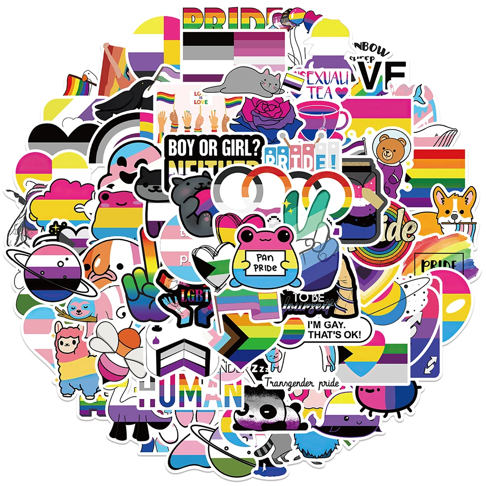 10/50/100PCS LGBT Transgender Stickers for Phone Case Laptop Water Bottle Skateboard Waterproof Graffiti Cool Stickers Decal Toy