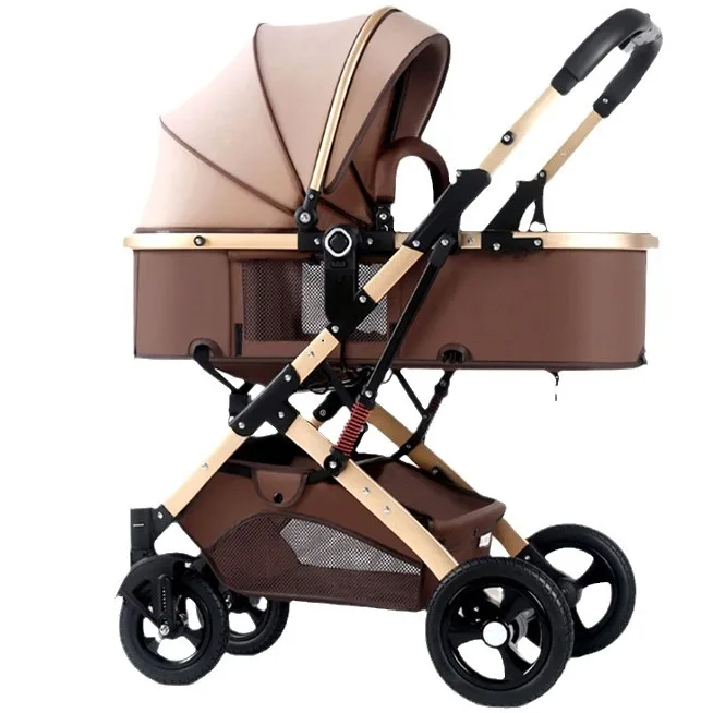 Picture 6: Newborn infants and toddlers Baby stroller can sit and lie down and fold to carry two-way sleeping basket Full moon gift