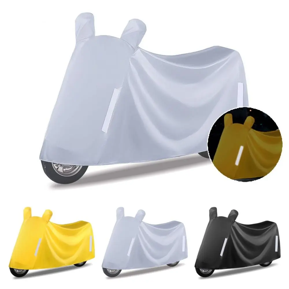 

New Thickened Electric Vehicle Cover Sun Protection Dustproof Motorcycle Cover Rainproof with Reflective Strip Battery Car Cover