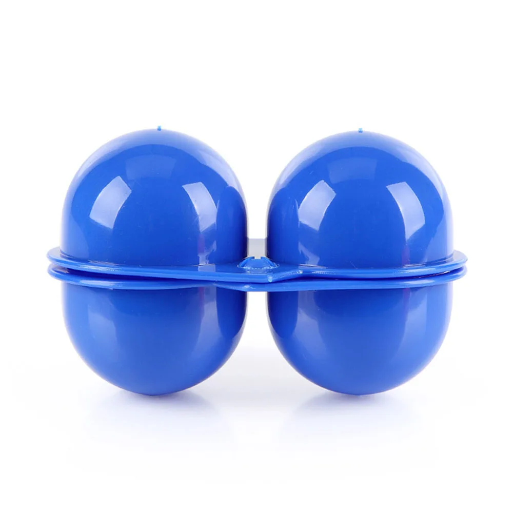 

2 pcs Portable 2 Grids Plastic Container for Camping Travel Durable Plastic Egg Carrier PP Material Foldable Egg Holder Storage
