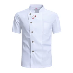 Man Cook Uniform Professional Chef's Shirt Cooking Jacket Restaurant Working Clothes Hotel Workwear Bakery Waiter Overalls