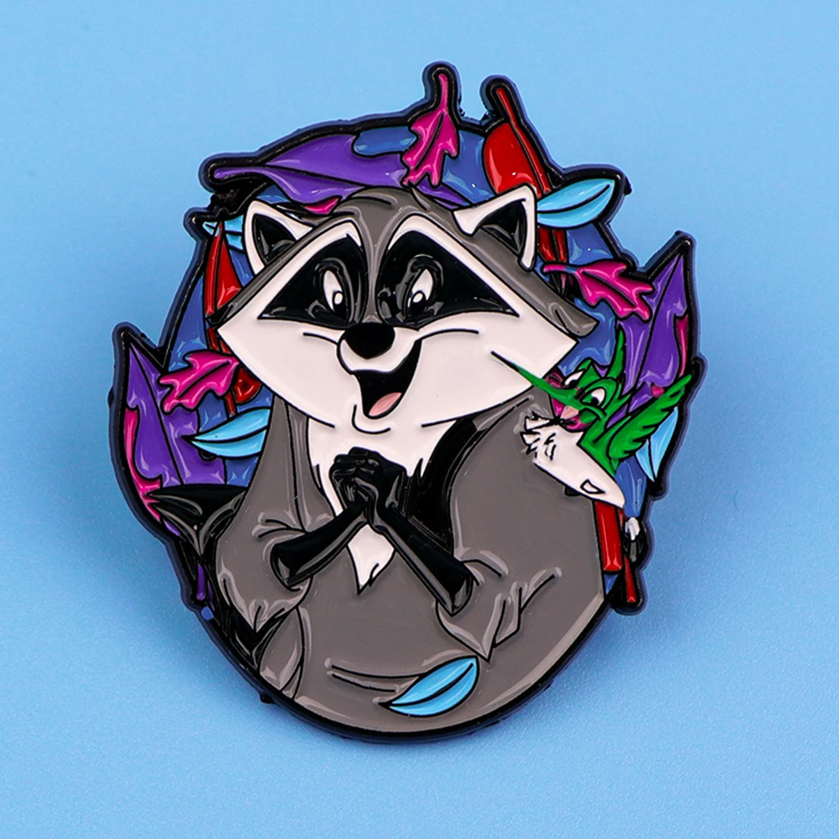 Funny Raccoon Enamel Pin Cute Brooch Pines Lapel Pins Badge on Backpack Costume Accessories Animal Jewelry Gifts for Friends