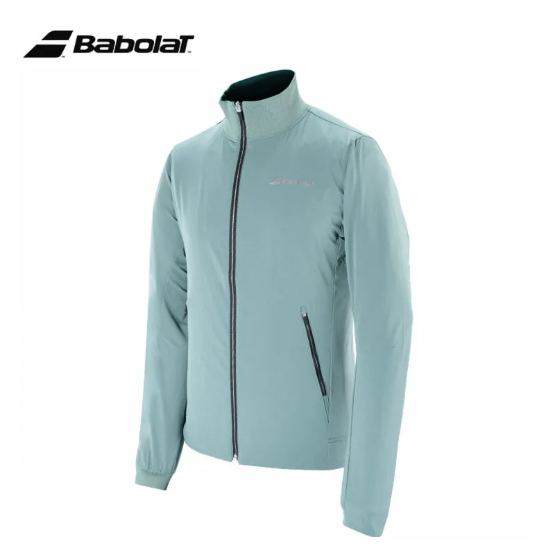 Adult Men Babolat Stretch Woven Tennis Jacket Professional Tennis Sport Black Long Sleeve Coat Comfortable Polyester Male Jacket