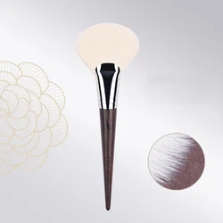 CHICHODO Makeup Brush-Luxury Ebony Handle Natural Hair 41Pcs Brushes Series-003Synthetic+Goat Hair Big Fan Shape Powder Brush