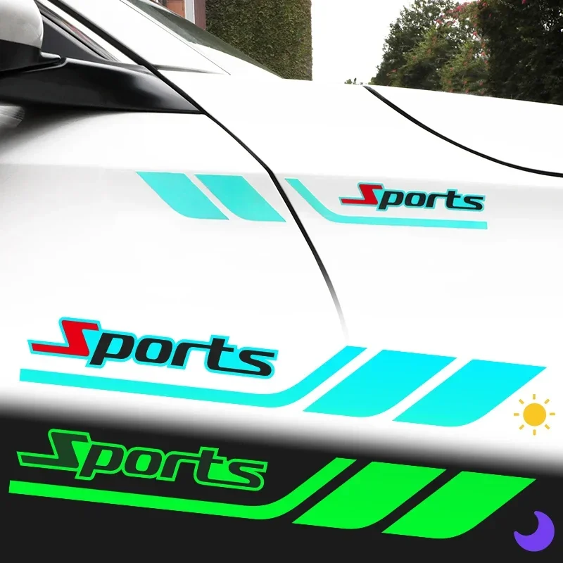 

Car Fender Decorative Stickers illuminated Letters Sport Side Body Stickers Universal 30*4cm Car Exterior Protection Accessories