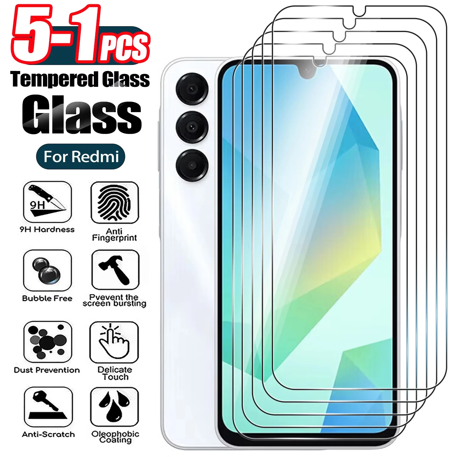 1/5Pcs HD Screen Protectors For Samsung Galaxy S26 Ultra S26 Plus A57 A56 5G A55 A36 A35 A26 A25 A17 A16 A15 Tempered Glass Film