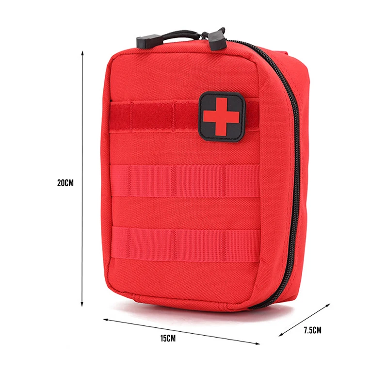 Tactical MOLLE IFAK Medical Pouch Durable Nylon First Aid Bag with Quick Access Zipper for Hunting Camping view 2