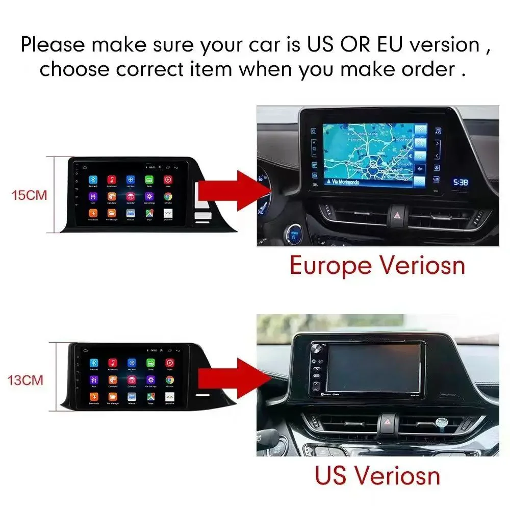 Android 14 2 Din Car Multimedia Player For Toyota IZOA 2018 Head Unit Stereo GPS Navigation BT WIFI