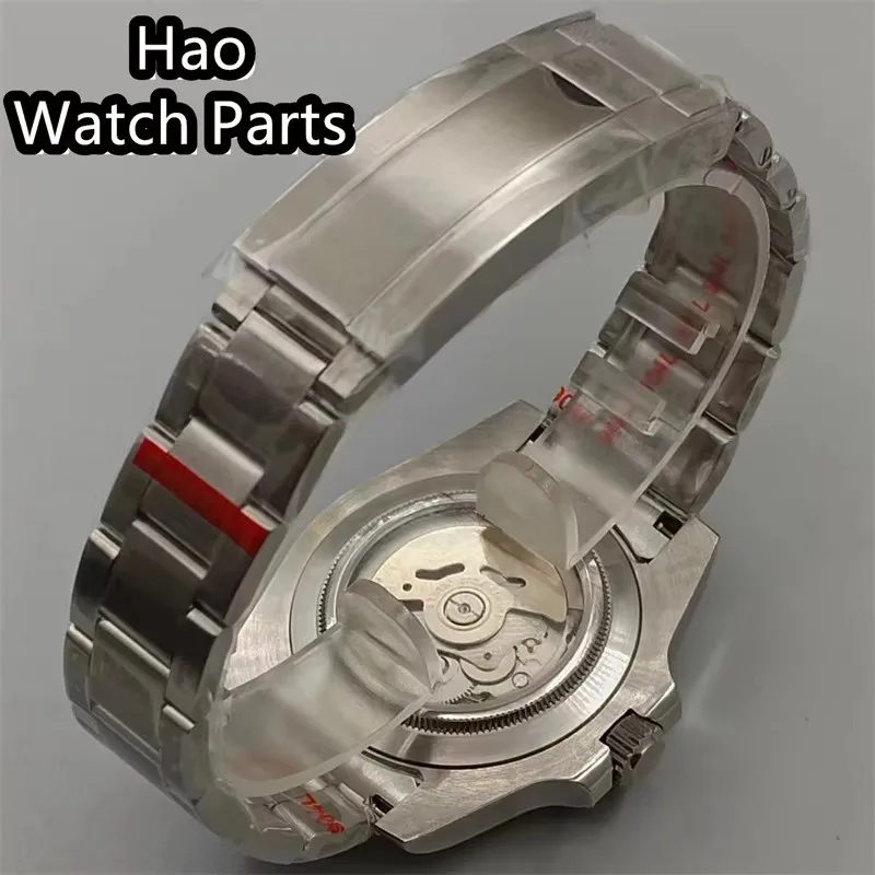 BLIGER 40 ملم NH34 GMT ساعة ميكانيكية للرجال أخضر مضيء أبيض أسود أزرق مينا زجاج الياقوت حزام من الفولاذ المقاوم للصدأ