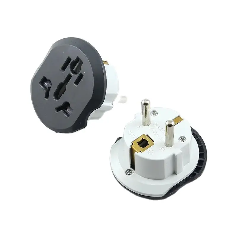 Russia France EU Plug Adapter Universal 16A EU Converter 2 Round Pin Socket AU UK CN US To EU Wall Socket AC 250V Travel Adapter