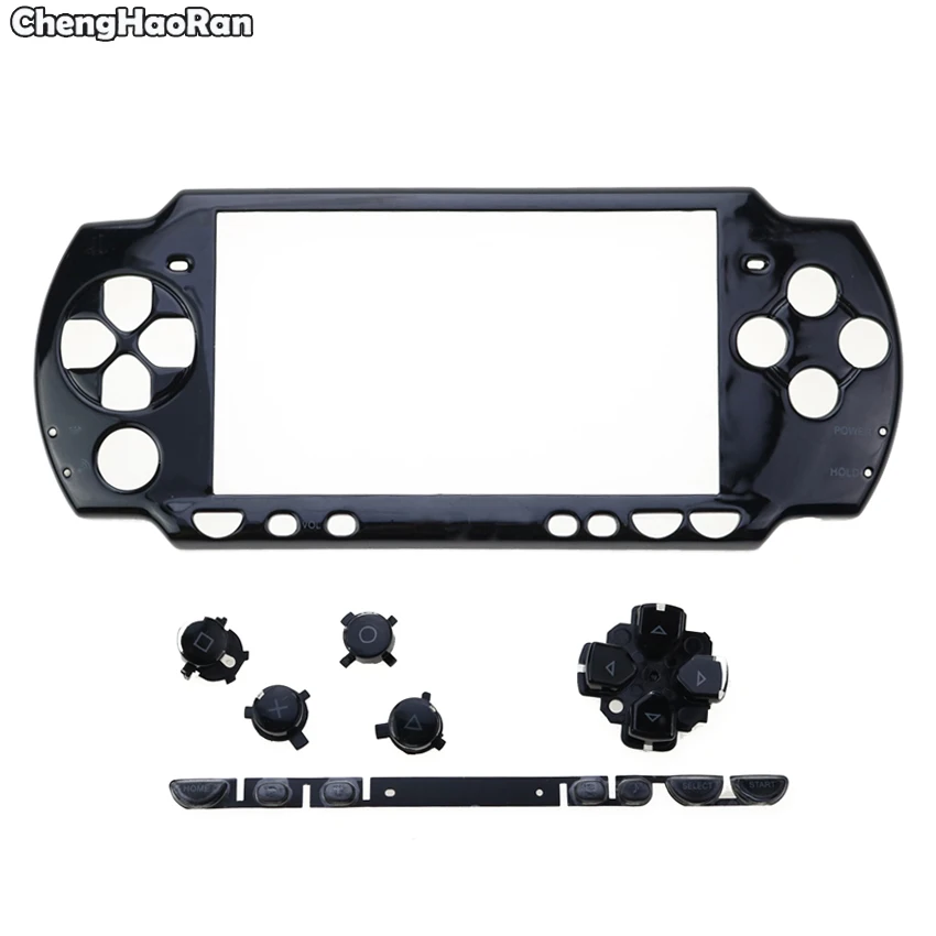 ChengHaoRan-kit de botones de repuesto para consola PSP 1000, carcasa frontal, 3 en 1, llave completa, botón de repuesto para consola PSP 1000